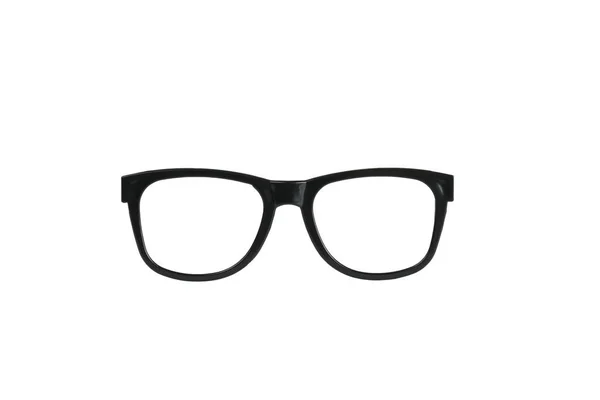 Lunettes Noires Classiques Isolées Sur Fond Blanc Accessoires Pour Améliorer — Photo