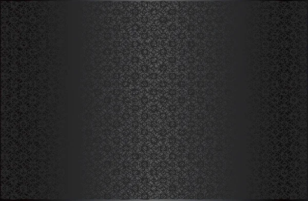 Luxury Black Metal Gradient Background Distressed Fabric Textile Texture Ornamental — Stock Vector