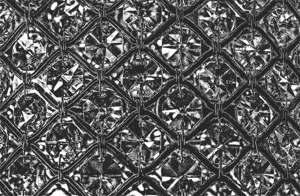 Textura Superpuesta Angustiada Baldosas Cerámica Mosaico Adoquines Con Adorno Diamantes — Vector de stock