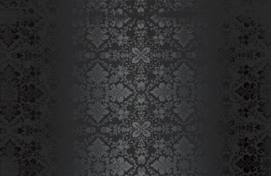 Sıkıntılı mozaik, seramik fayans ve süs ile döşenmiş taş dokusuna sahip lüks siyah metal gradyan. Vektör illüstrasyonu