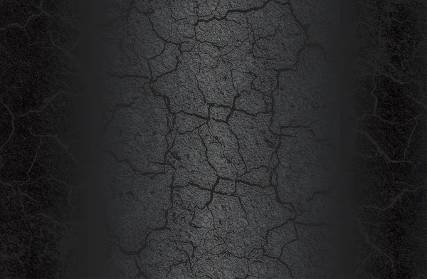 Çatlamış beton dokusuna sahip lüks siyah metal gradyan arka plan. Vektör illüstrasyonu