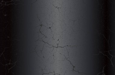 Çatlamış beton dokusuna sahip lüks siyah metal gradyan arka plan. Vektör illüstrasyonu