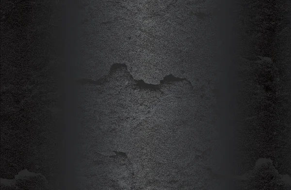 Luxe Fond Dégradé Métal Noir Avec Texture Béton Fissuré Détresse — Image vectorielle