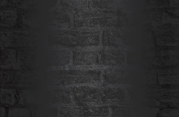 Fond Dégradé Métal Noir Luxe Avec Texture Murale Brique Affligée — Image vectorielle