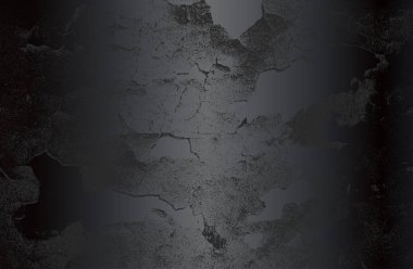 Çatlamış beton dokusuna sahip lüks siyah metal gradyan arka plan. Vektör illüstrasyonu