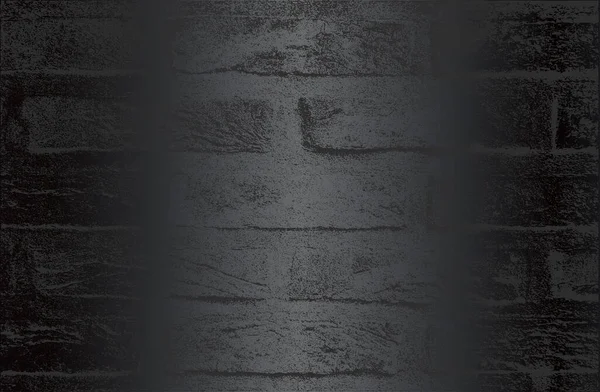 Luxusní Black Metal Gradient Pozadí Problémovou Cihlovou Texturou Stěny Vektorová — Stockový vektor
