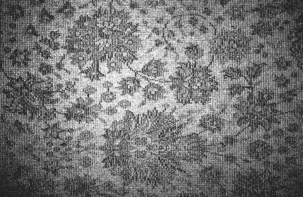 Textura Sobreposição Angustiada Tecido Têxtil Com Ornamento Floral Oriental Folhas — Vetor de Stock