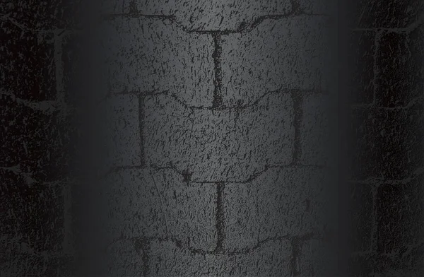 落ち込んだモザイク タイル 舗装石のテクスチャと豪華な黒の金属グラデーションの背景 ベクターイラスト — ストックベクタ