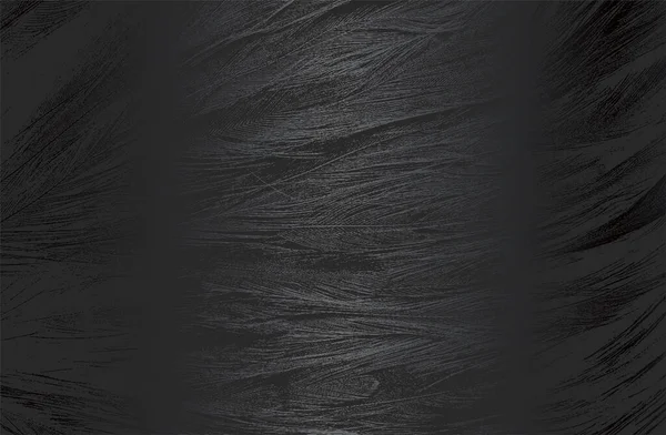 Роскошный Черно Металлический Градиентный Фон Текстурой Перьев Бедствующих Птиц Векторная — стоковый вектор