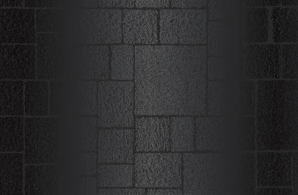 Luxusní Black Metal Gradient Pozadí Problémovou Cihlovou Texturou Stěny Vektorová — Stockový vektor