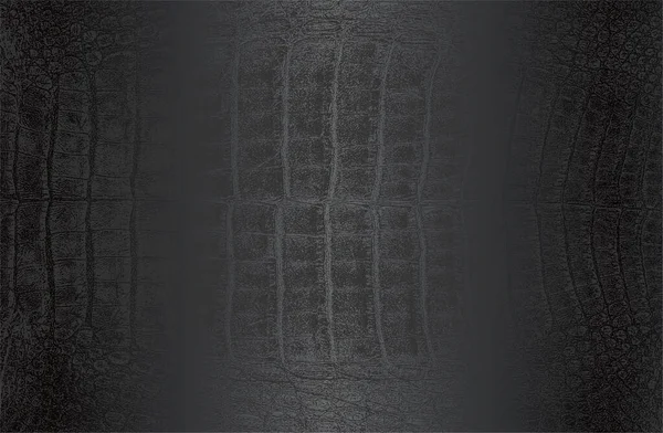 苦悩ワニ ワニ皮の革の質感と豪華な黒の金属グラデーションの背景 ベクターイラスト — ストックベクタ