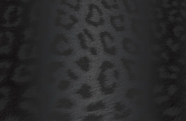 Luxury Black Metal Gradient Background Distressed Natural Fur Texture Vector — Stock Vector