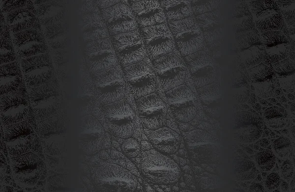 Роскошный Черный Металлический Градиентный Фон Проблемным Крокодилом Змеей Кожаной Текстурой — стоковый вектор
