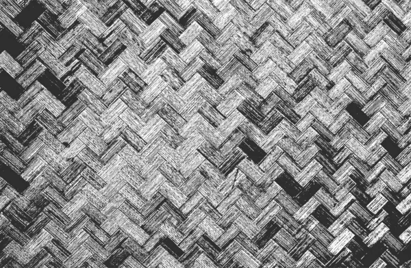 Gestoorde Overlay Rieten Wijnstok Textuur Grunge Zwart Wit Achtergrond Abstracte — Stockvector