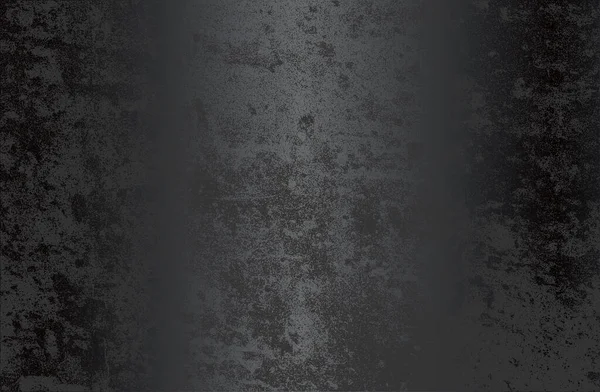 Luxusní Černé Kovové Gradient Pozadí Popraskané Betonové Textury Vektorová Ilustrace — Stockový vektor