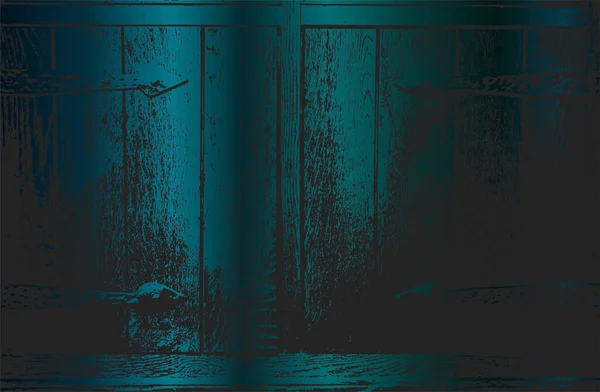 Роскошный Черный Бирюзовый Металлический Градиентный Фон Проблемной Деревянной Текстурой Паркета — стоковый вектор