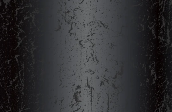 Luxus Schwarzes Metallgefälle Hintergrund Mit Beunruhigenden Rissigen Beton Textur Vektorillustration — Stockvektor