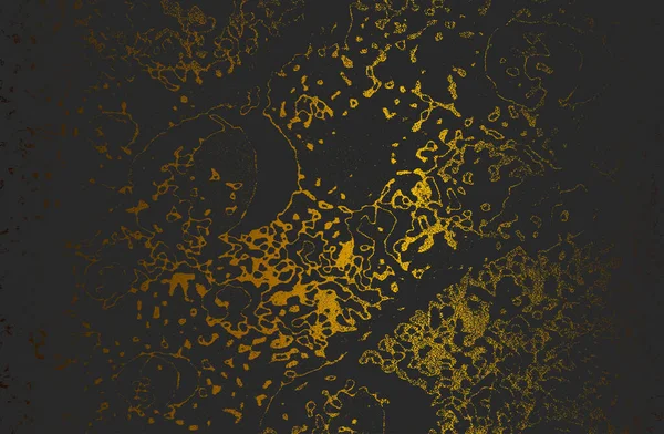 Роскошный Черный Золотистый Металлический Градиентный Фон Потрескавшейся Текстурой Бетона Векторная — стоковый вектор
