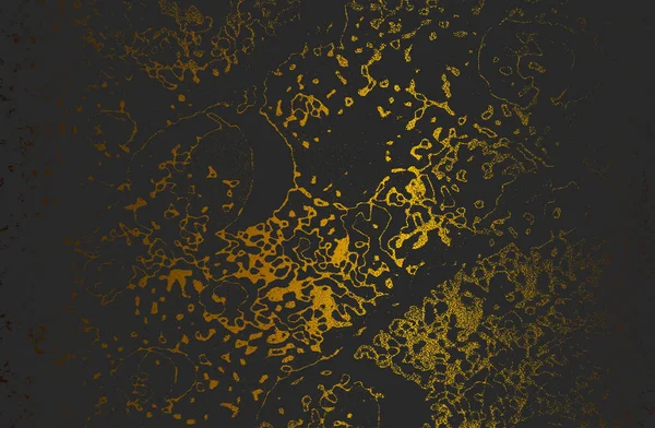 Fondo Degradado Metal Dorado Negro Lujo Con Textura Hormigón Agrietado — Vector de stock