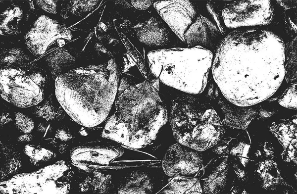 Taşların Kayaların Çakıl Taşlarının Makadamın Sıkıntılı Dokusu Grunge Arka Planı — Stok Vektör
