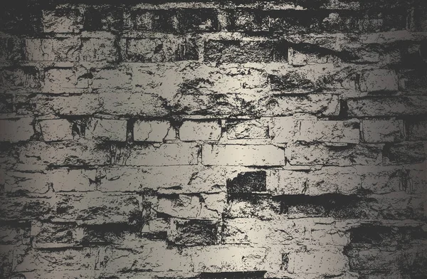 Fond Dégradé Métal Noir Luxe Avec Texture Murale Brique Affligée — Image vectorielle