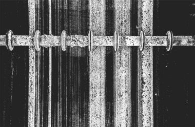 Paslı, soyulmuş metalin sıkıntılı örtülü dokusu. Grunge 'un arka planı. soyut yarım ton vektör çizimi