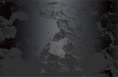 Çatlamış beton dokusuna sahip lüks siyah metal gradyan arka plan. Vektör illüstrasyonu