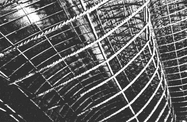 用金属网 金属丝 交叉条纹对老旧生锈的剥皮 刮破的矢量纹理进行处理 第8集的例子 黑白相间的背景 — 图库矢量图片