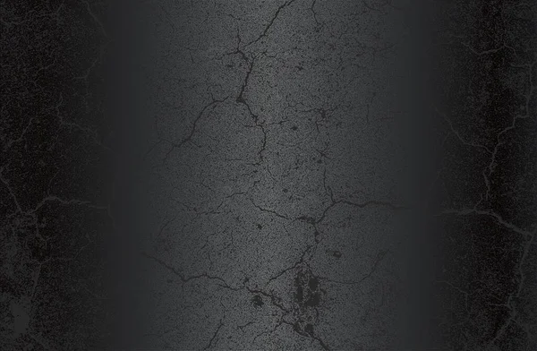 Lusso Sfondo Gradiente Metallo Nero Con Struttura Cemento Fessurato Angosciato — Vettoriale Stock