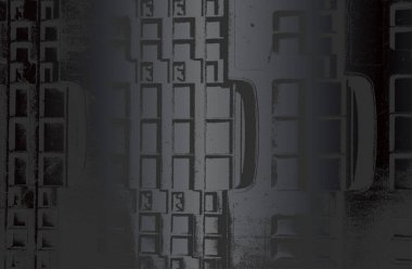 Stresli metal plaka desenli lüks siyah metal gradyan. Vektör illüstrasyonu