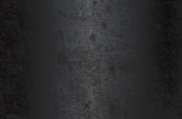 Luxus Schwarzes Metallgefälle Hintergrund Mit Beunruhigenden Rissigen Beton Textur Vektorillustration — Stockvektor