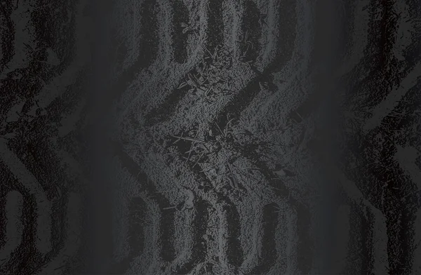 Luxuriöser Schwarzer Metallgradienten Hintergrund Mit Notleidenden Reifenspuren Auf Der Bodenbeschaffenheit — Stockvektor