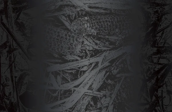 Fondo Gradiente Metal Negro Lujo Con Textura Maíz Primer Plano — Archivo Imágenes Vectoriales