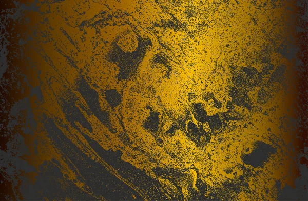 Fondo Degradado Metal Dorado Negro Lujo Con Textura Placa Metal — Archivo Imágenes Vectoriales