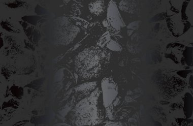 Kapalı deniz kabuğu zırh desenine sahip lüks siyah metal gradyan. Vektör illüstrasyonu