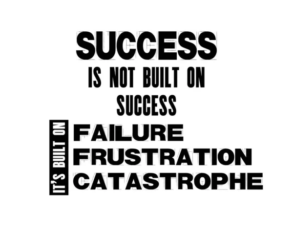 Вдохновляющая Мотивация Цитата Текстом Success Buccess Success Buccess Faulure Frustration — стоковый вектор