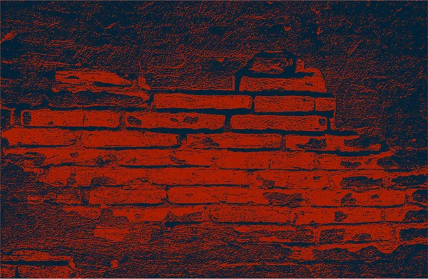 Textura Suprapusă Perete Roșu Vechi Cărămidă Fundal Grunge Ilustrație Vectorială — Vector de stoc