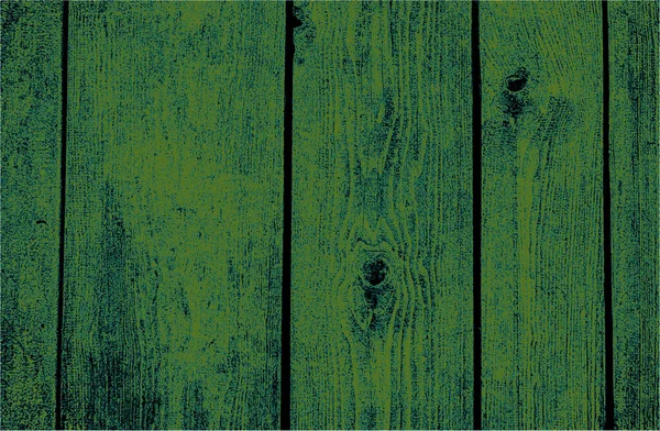 Distressed Overlay Green Wooden Plank Texture Grunge Background Abstract Halftone — Archivo Imágenes Vectoriales