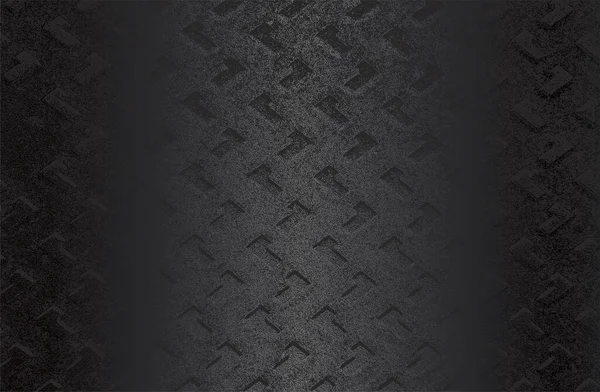Luxueuze Black Metalgradiënt Achtergrond Met Distressed Metalen Plaat Textuur Vectorillustratie — Stockvector
