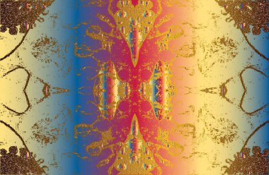 Stresli beton süslemeleri ve desen dokusu olan lüks altın metal gradyan. Vektör illüstrasyonu