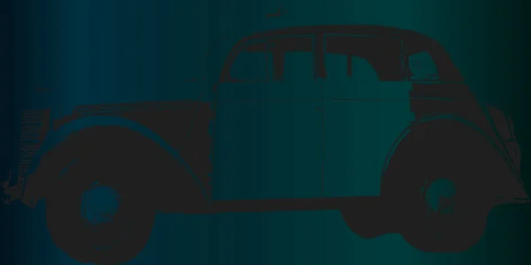 Старые Машины Изолированном Фоне Ретро Автомобильная Иллюстрация Цветные Черно Белые — стоковый вектор