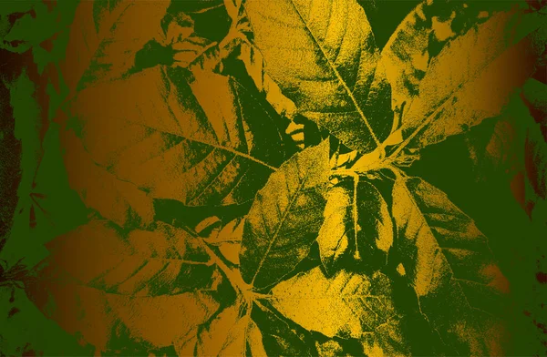 Fondo Degradado Metal Dorado Verde Lujo Con Textura Hoja Primer — Archivo Imágenes Vectoriales