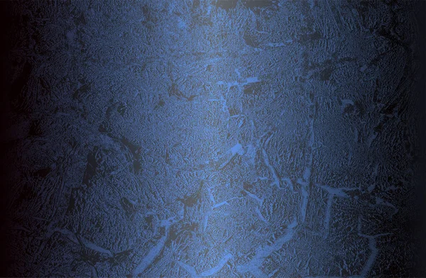 Luxury Black Blue Metal Gradient Background Distressed Cracked Concrete Texture — Vettoriale Stock