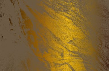 Lüks kahverengi, altın metal gradyan arka planda metal plaka dokusu var. Vektör illüstrasyonu