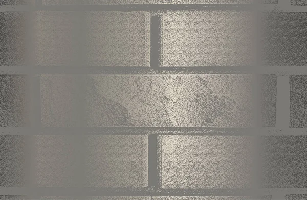 Luxury Silver Metal Gradient Background Distressed Brick Wall Texture Vector — Stock Vector