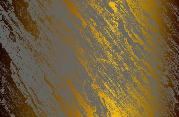 Luxe Fond Dégradé Métal Doré Avec Texture Béton Fissuré Détresse — Image vectorielle