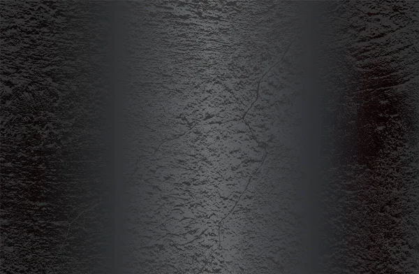 Fondo Gradiente Metal Negro Lujo Con Textura Hormigón Agrietado Angustiado — Archivo Imágenes Vectoriales