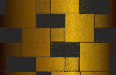 Stresli mozaik, fayans, kaldırım taşı desenli lüks siyah metal gradyan. Vektör illüstrasyonu