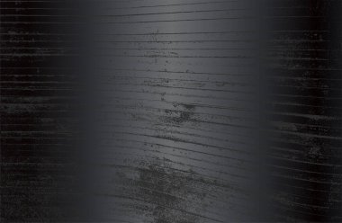 Şatafatlı siyah metal gradyan arka planı ve çizgili yaprak dokusu. Vektör illüstrasyonu