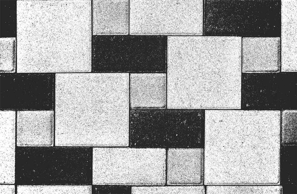 Texture Recouvrement Perturbée Carreaux Céramique Mosaïque Pavés Avec Ornement Arrière — Image vectorielle